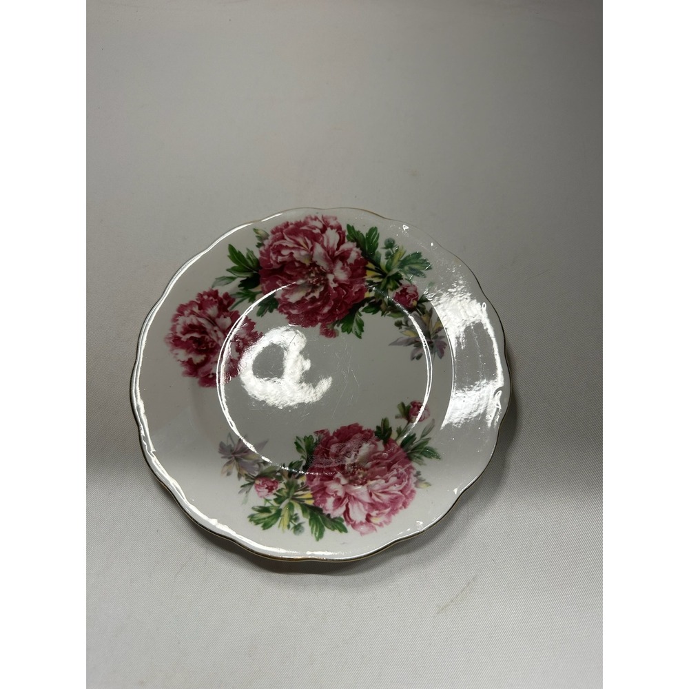 Vintage Royal Standard Amethyst Fine Bone China Plate Pink Peony Floral England